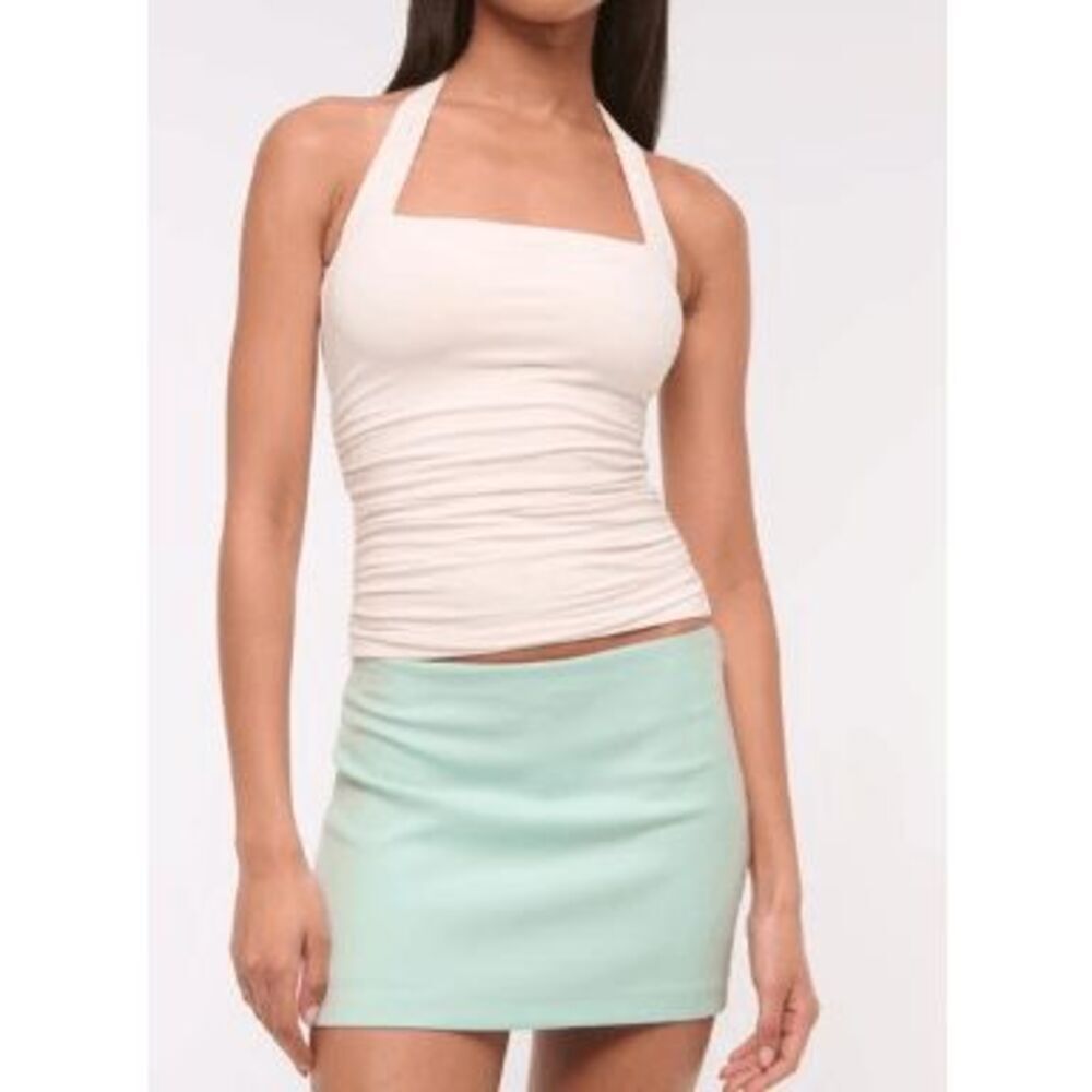 Abercrombie & Fitch Women's Size Large Mint The A&F Scarlett Mid Rise Mini Skort